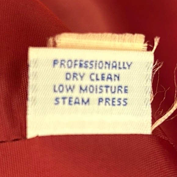 100% Cashmere Vintage Nordstrom Gallery Red Burgundy Blazer Jacket, Size 8 - Picture 11 of 12